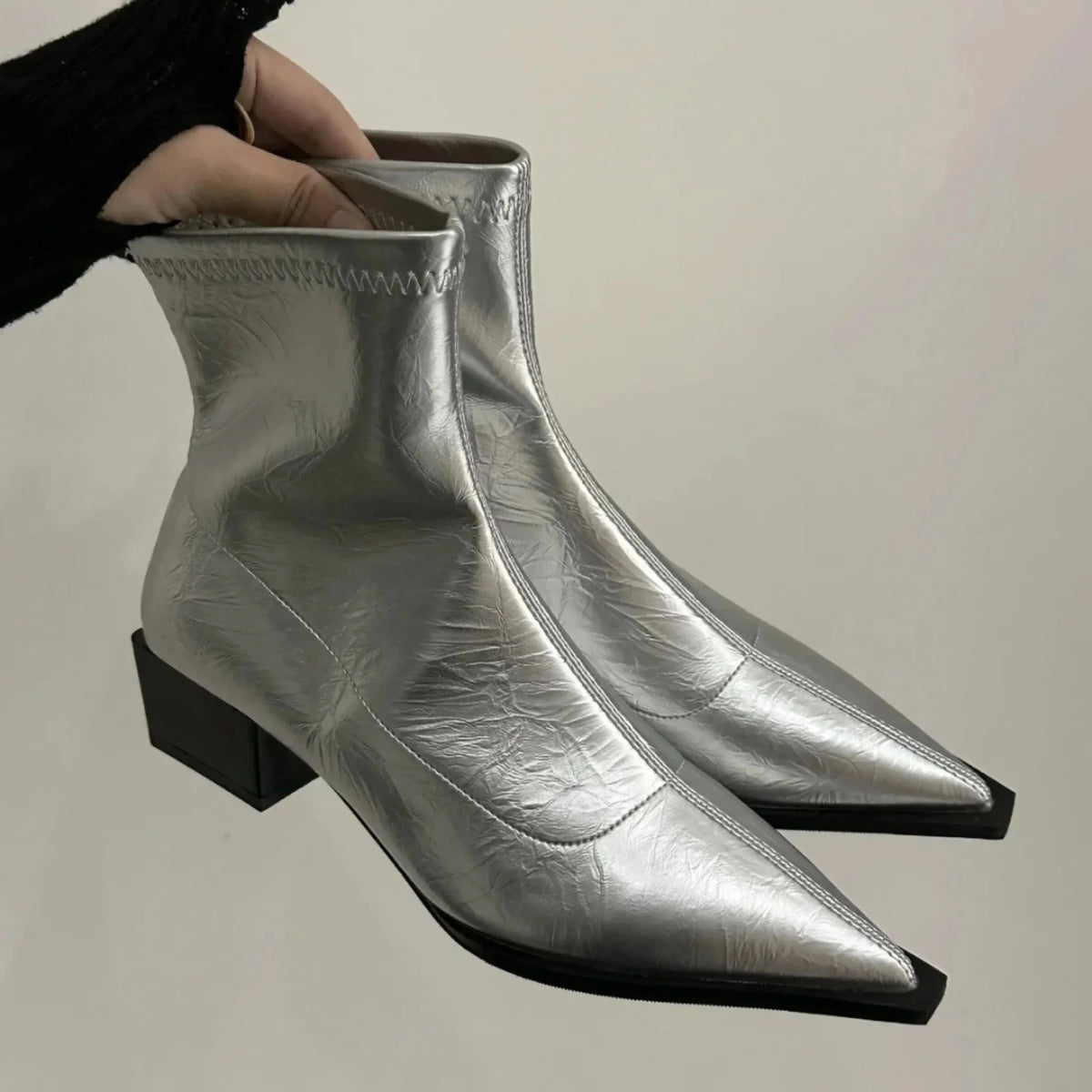 Bottines Femme – Bout Pointu, Élégantes