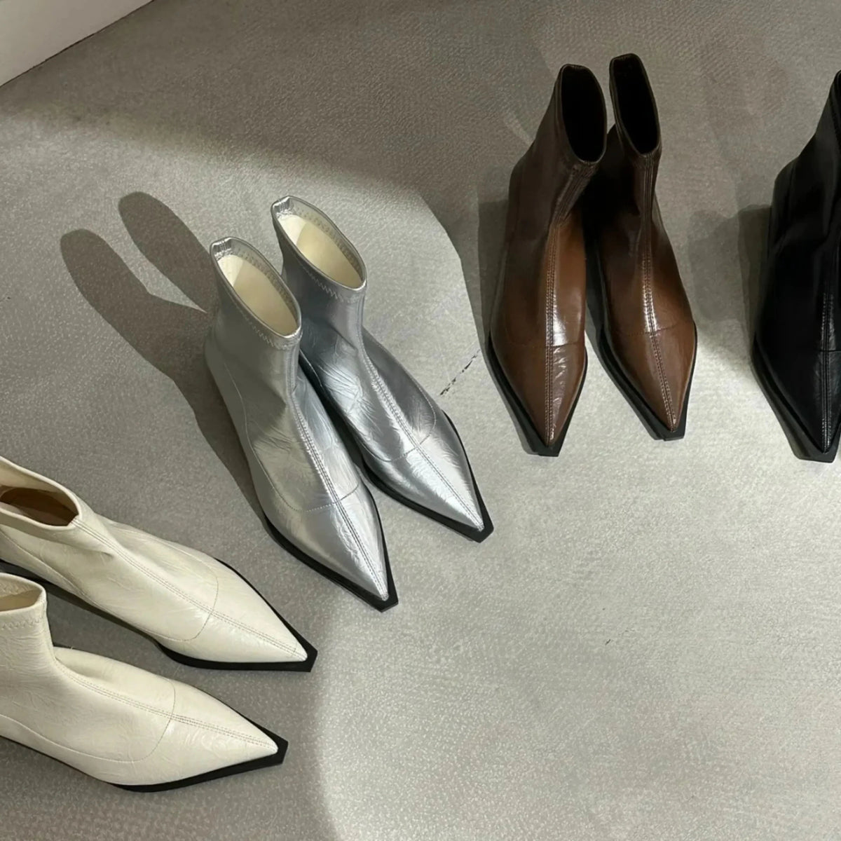 Bottines Femme – Bout Pointu, Élégantes