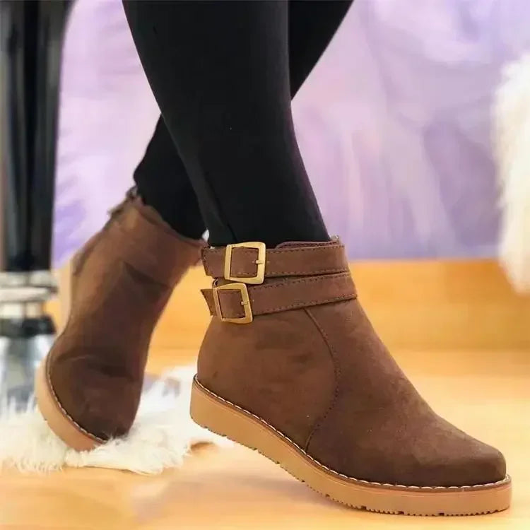 Bottines Femme Confort – Semelle Souple, Boucle