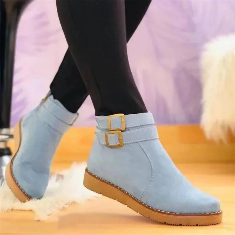 Bottines Femme Confort – Semelle Souple, Boucle