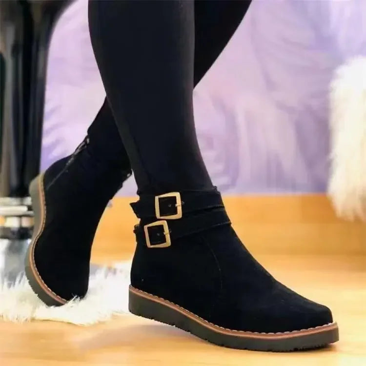 Bottines Femme Confort – Semelle Souple, Boucle