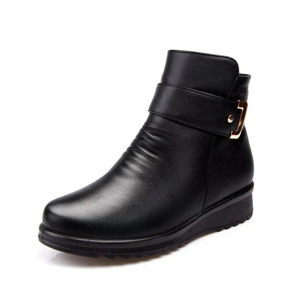 Bottines Femme Fourrées – Boucle et Zip, Semelle Confort