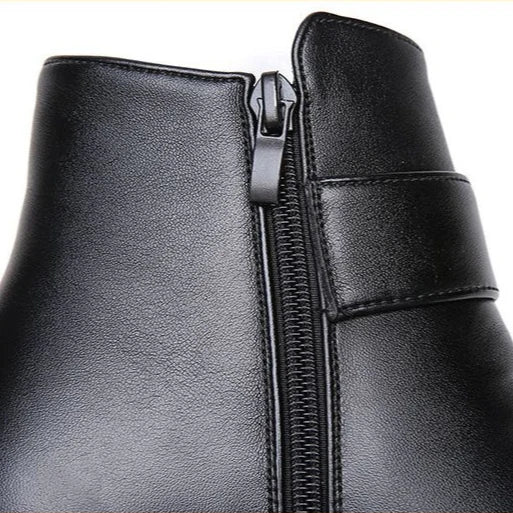 Bottines Femme Fourrées – Boucle et Zip, Semelle Confort