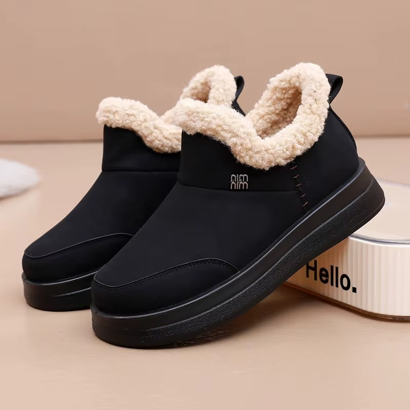 Bottines Fourrées Femme – À Enfiler, Semelle Plateforme