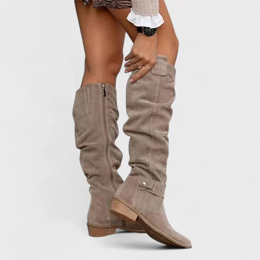 Bottines Femme – Orthopédiques Talon Bas Bout Pointu Zip Boucle Cheville, Talon Bloc