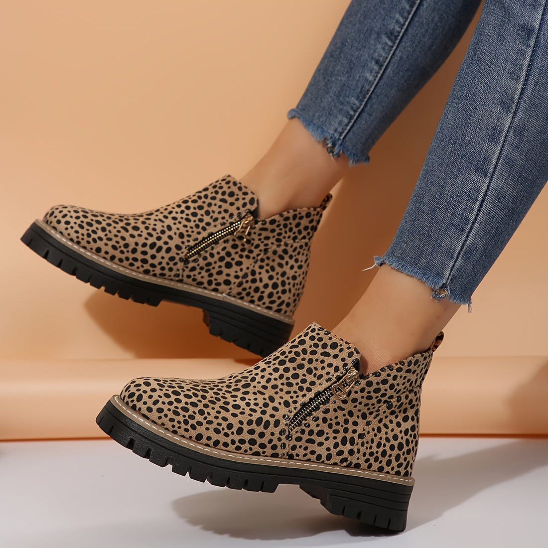 Bottines Femme – Orthopédiques Zippées Antidérapantes, Talon Bloc