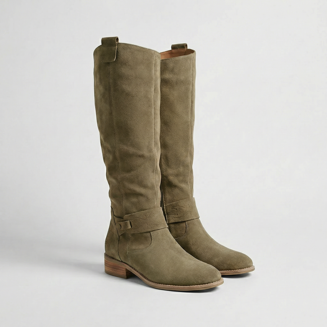 Bottines Femme – Souples Effet Daim, Talon Bloc