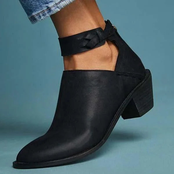 Bottines Femme à Talon Bloc – Confort, Bout Rond