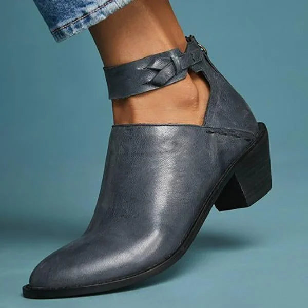 Bottines Femme à Talon Bloc – Confort, Bout Rond