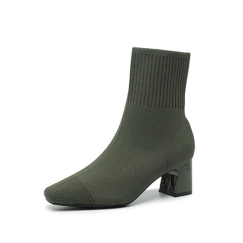 Bottines Femme – Tricotées Élégantes, Confortables