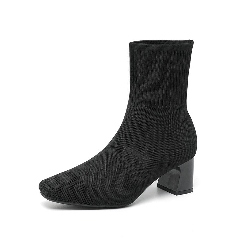 Bottines Femme – Tricotées Élégantes, Confortables