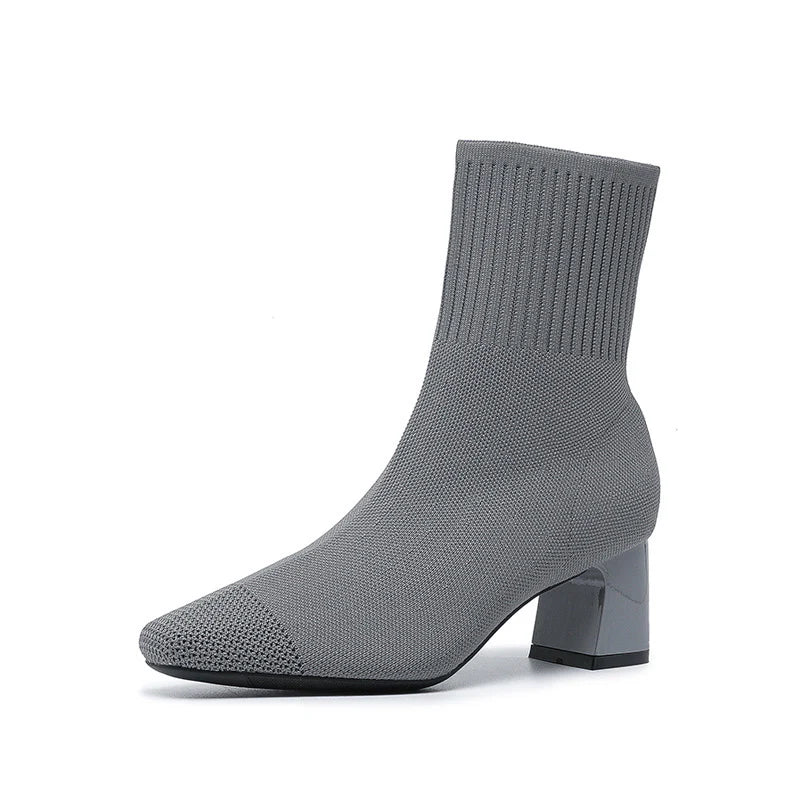 Bottines Femme – Tricotées Élégantes, Confortables