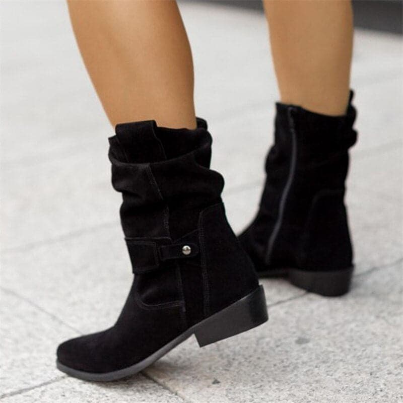 Bottines hautes femme tige mi-haute