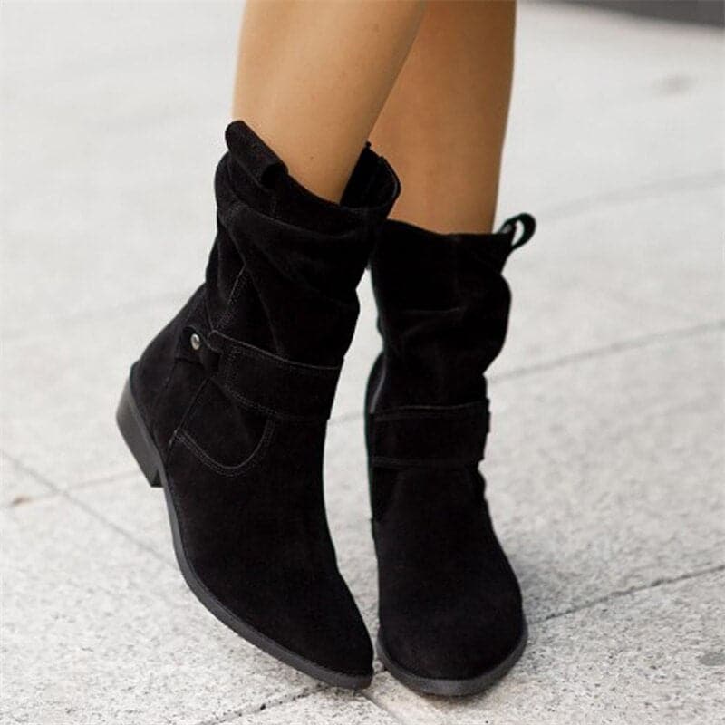 Bottines Hautes Femme – Tige Mi-Haute, Ligne Moderne