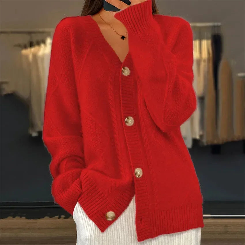 Cardigan Femme – Long, Chaud Mi-Saison