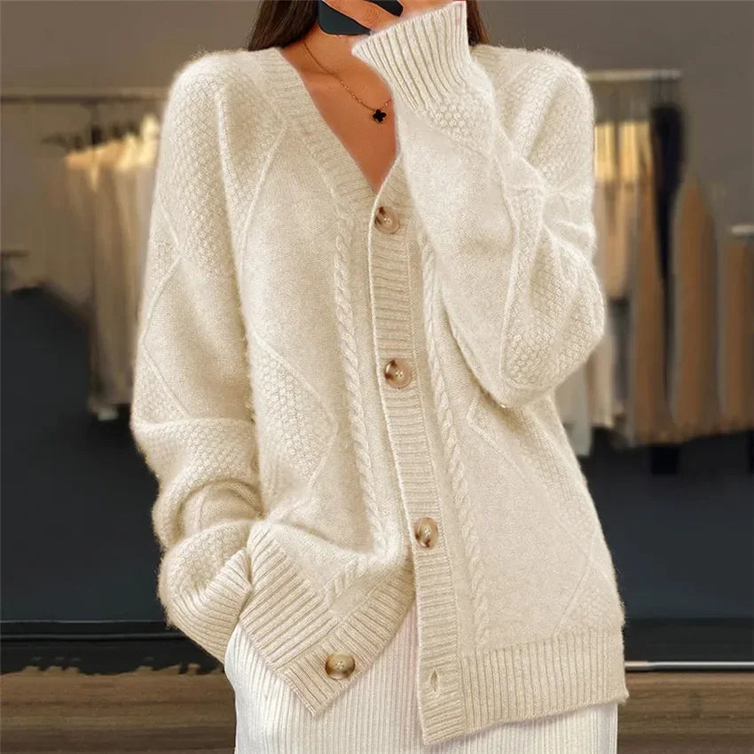 Cardigan Femme – Long, Chaud Mi-Saison