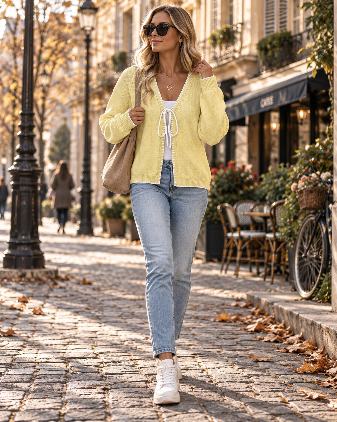 Cardigan Femme – Maille Légère, Nœud à Nouer