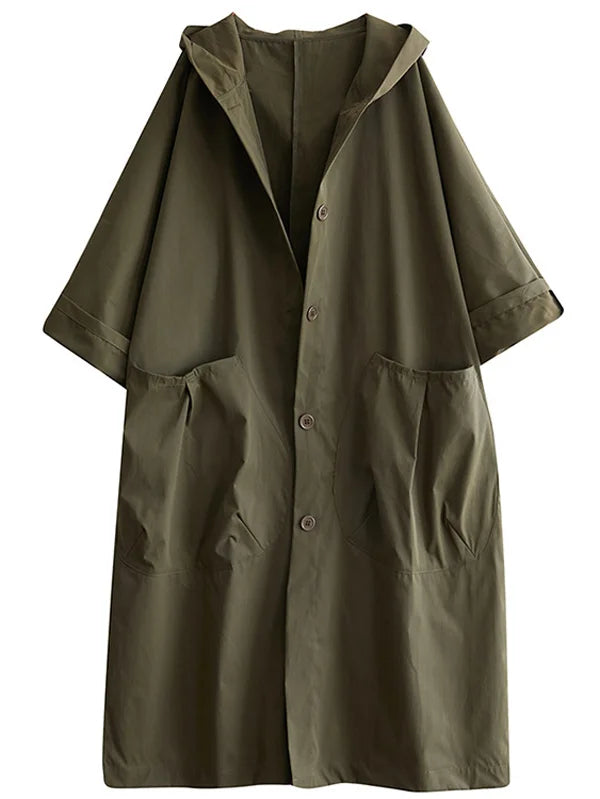 Imperméable Femme – Long Oversize, Capuche Poches