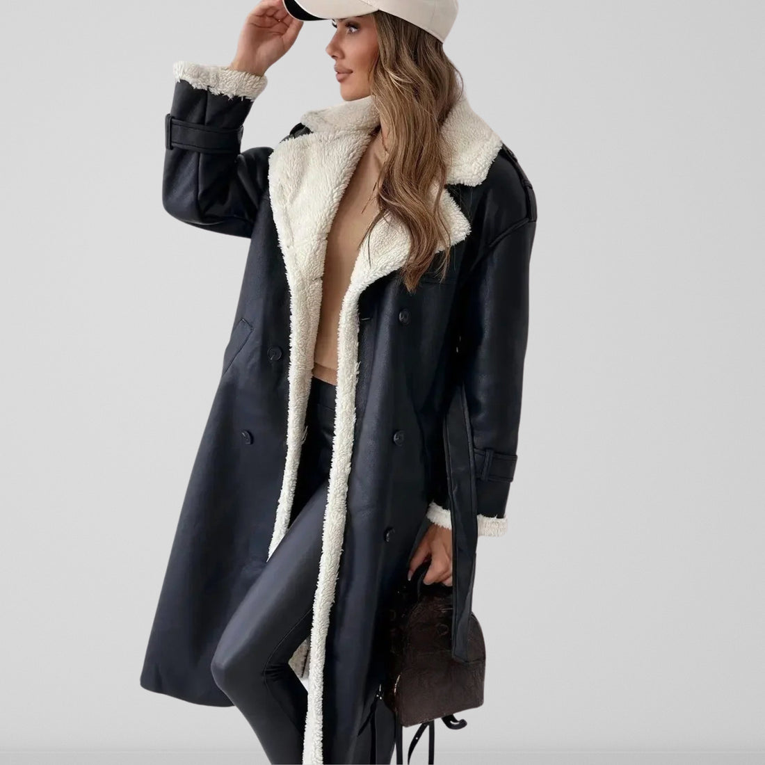 Manteau Femme – Coupe Longue, Boutonné