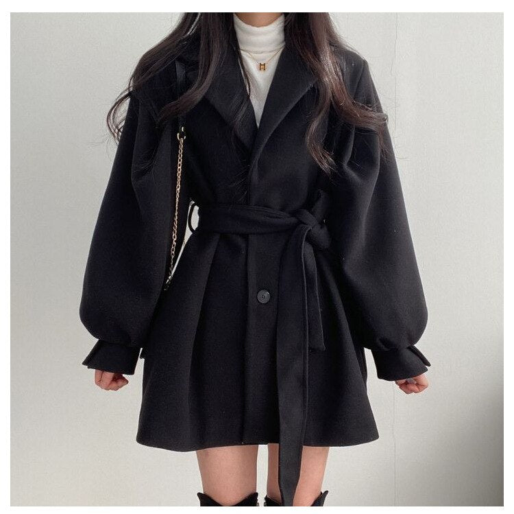 Manteau Femme – Coupe Longue, Boutonné
