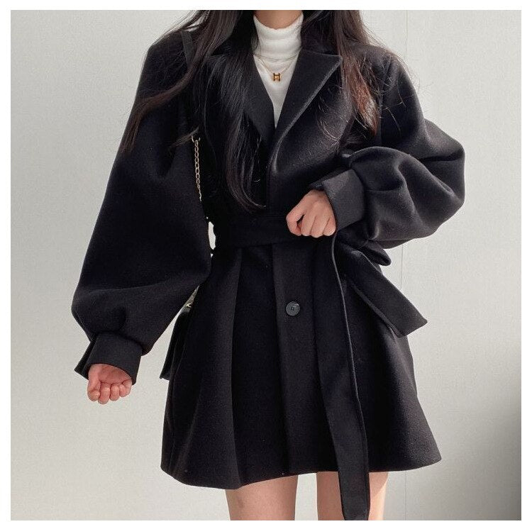Manteau Femme – Coupe Longue, Boutonné