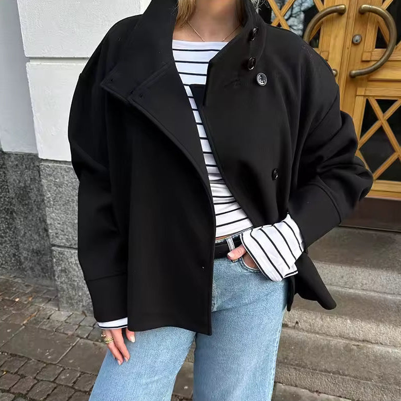 Manteau Femme – Court, Double Boutonnage
