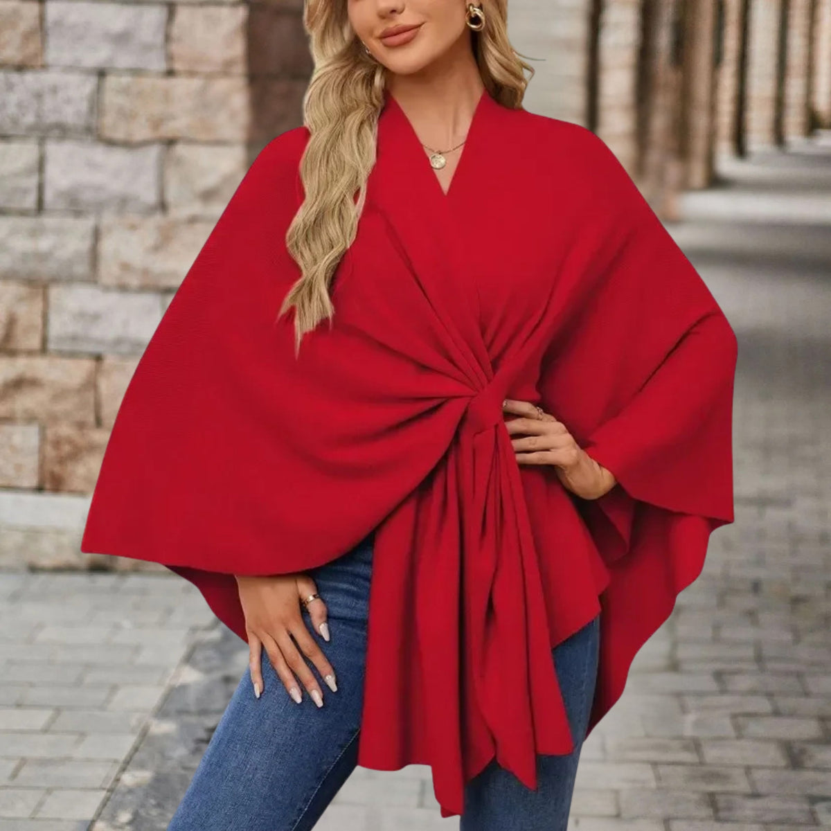 Poncho Femme – Maille Douce, Coupe Enveloppante