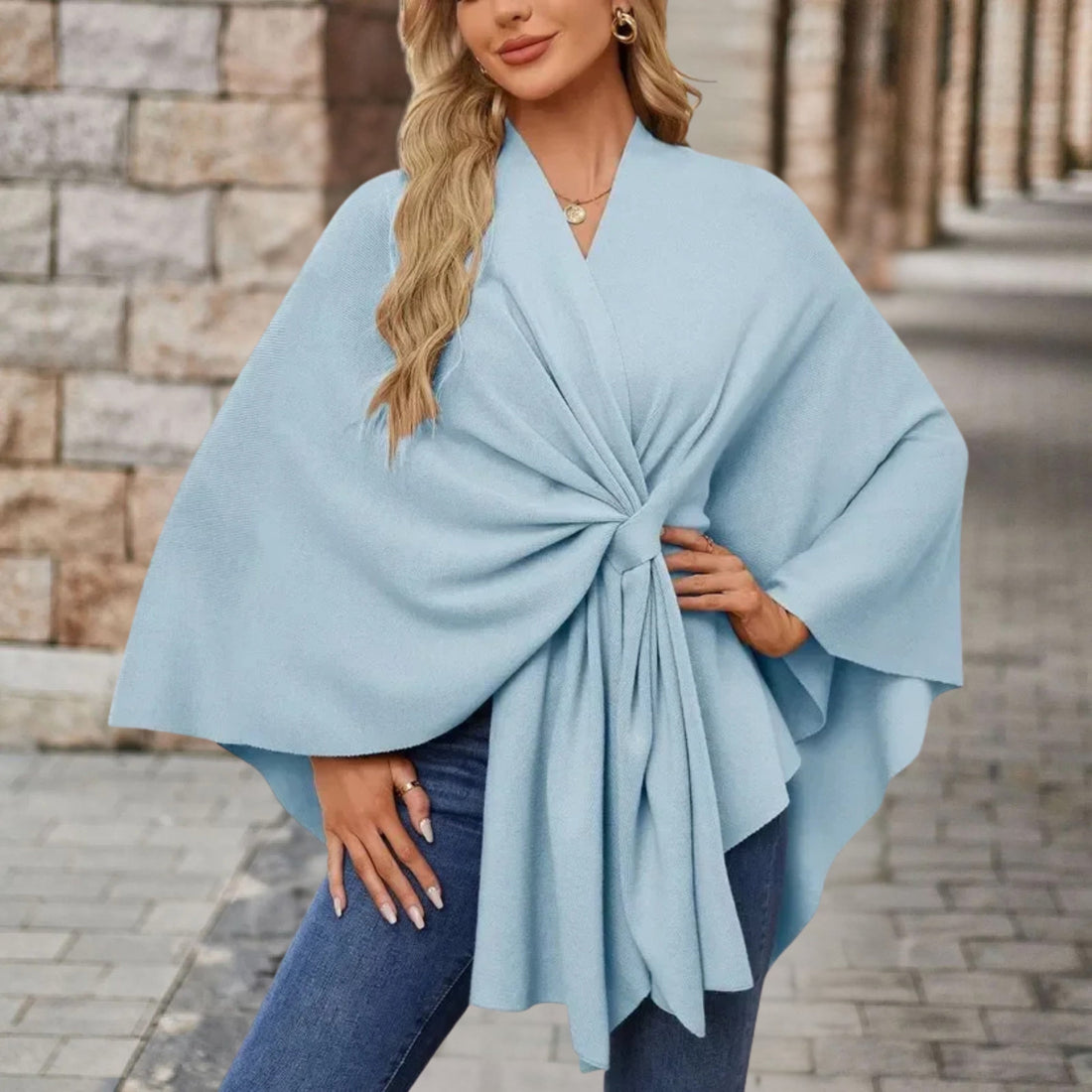 Poncho Femme – Maille Douce, Coupe Enveloppante