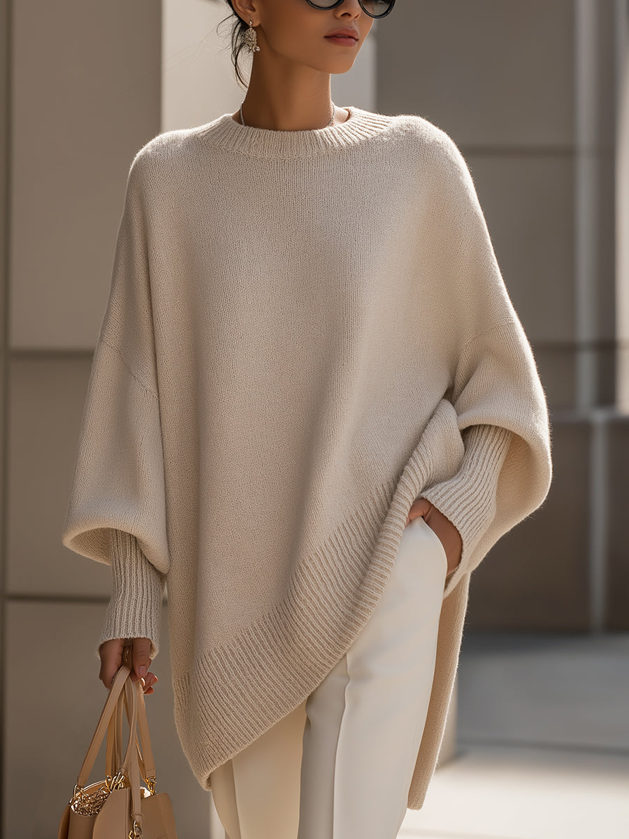 Poncho Femme – Oversize, Maille Douce