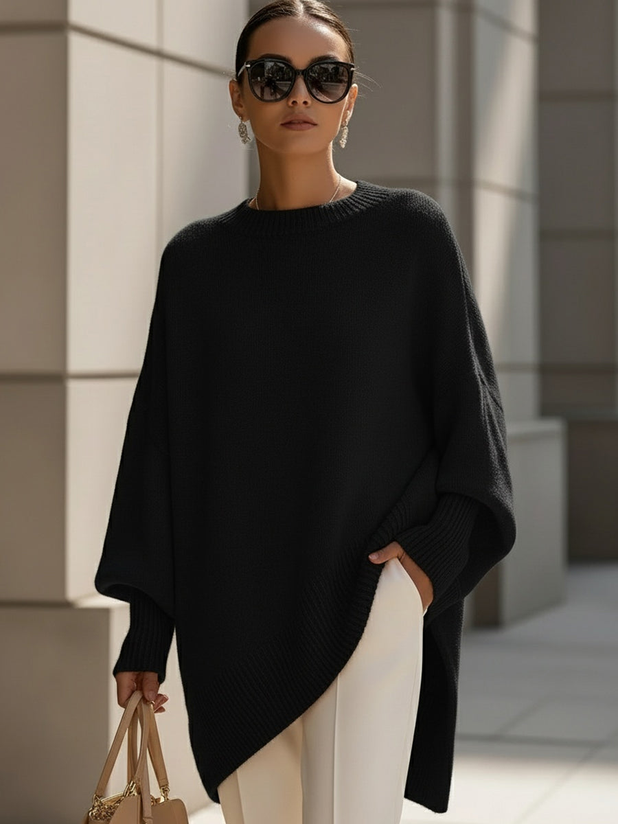 Poncho Femme – Oversize, Maille Douce