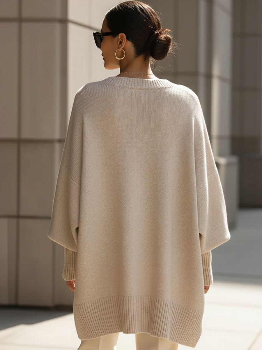 Poncho Femme – Oversize, Maille Douce
