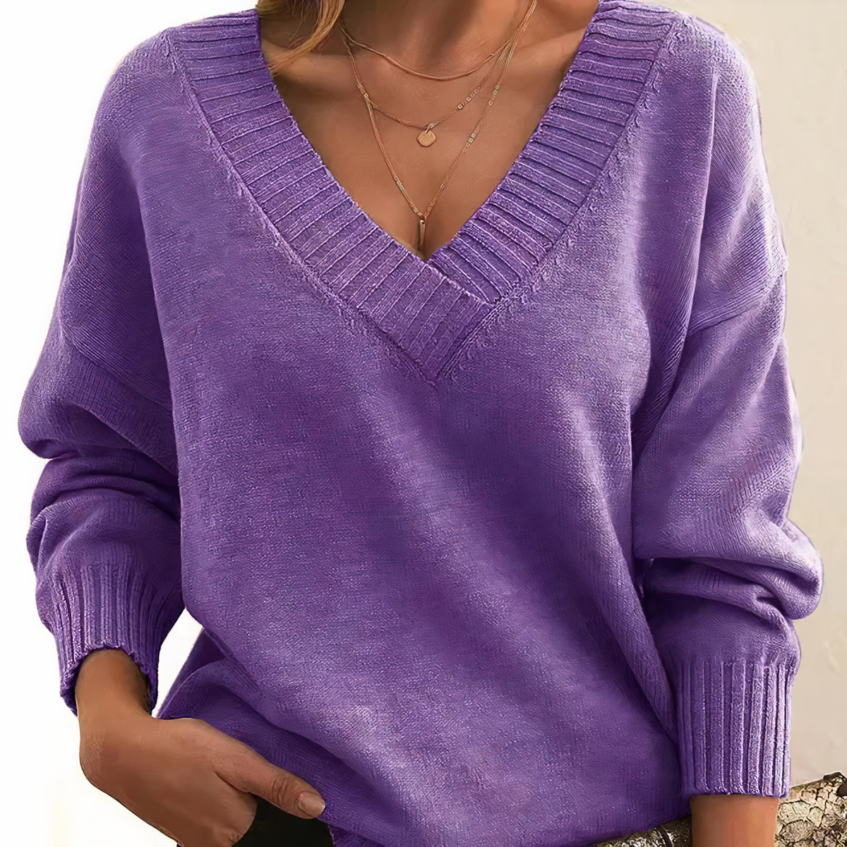 Pull Femme – Maille Douce, Col Rond