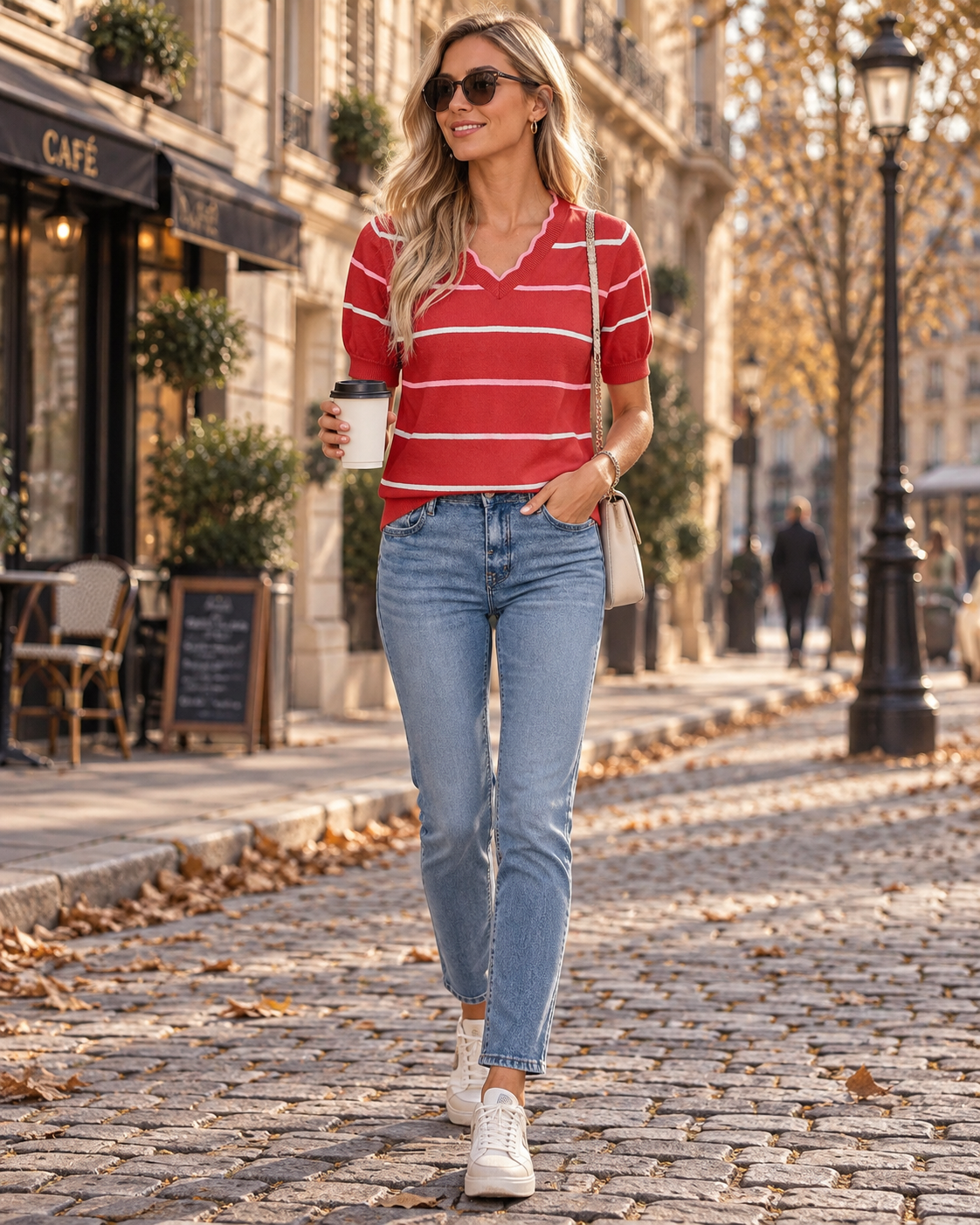 Pull Femme – Rayures, Maille Légère