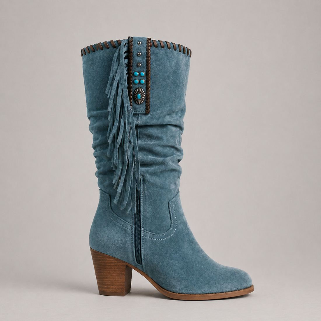 Santiags Femme – Cowboy Franges, Bout Pointu