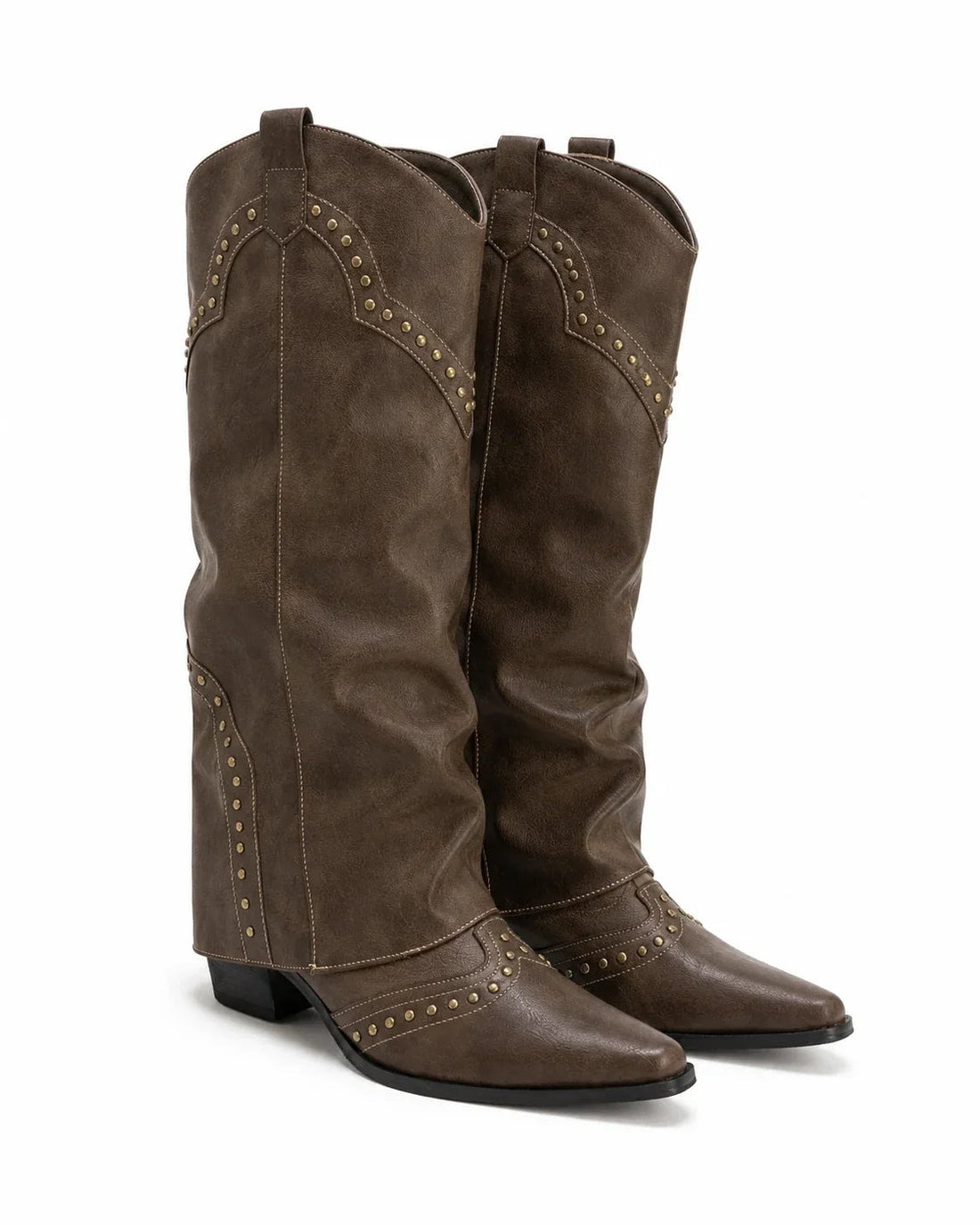 Santiags Femme – Cowgirl Franges Talon Carré, Bout Pointu