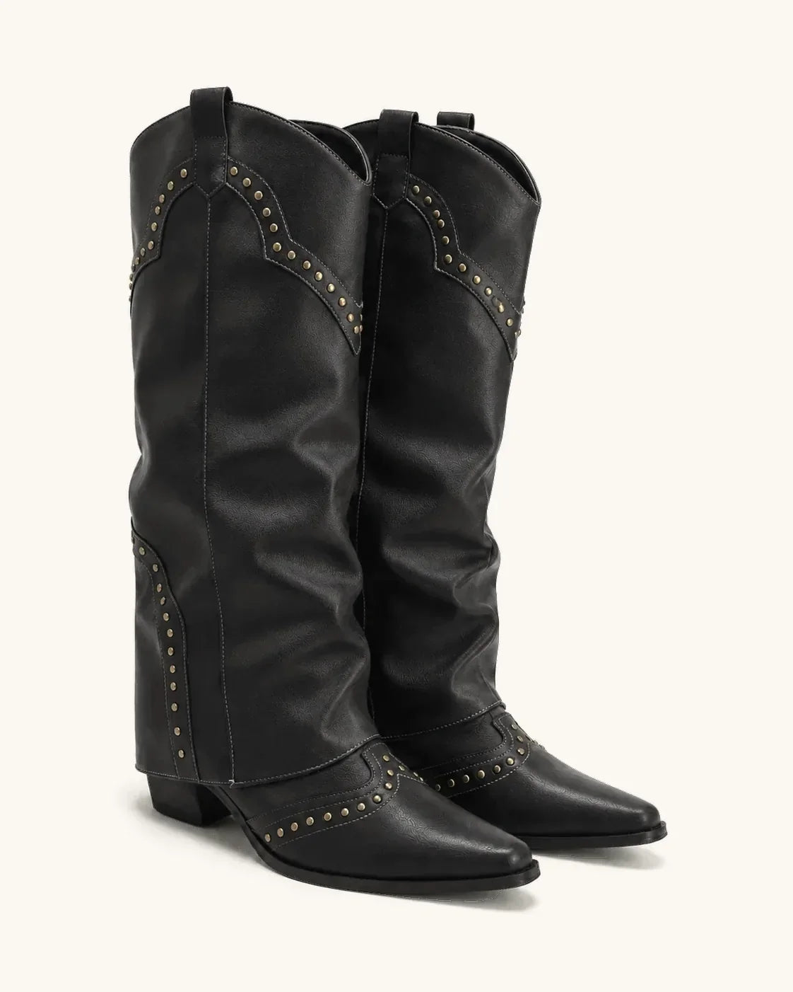 Santiags Femme – Cowgirl Franges Talon Carré, Bout Pointu