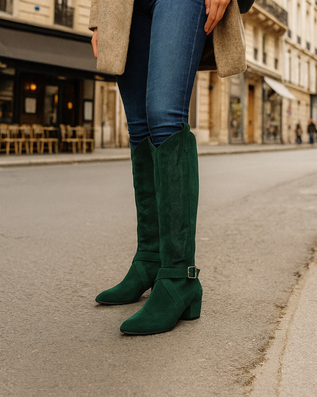 Santiags Femme – Western Aspect Daim, Bout Pointu
